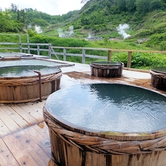 【混浴】野天風呂（熊の湯）樽風呂