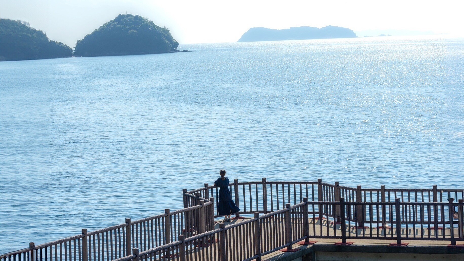 はなぐり海水浴場　海上遊歩道プロムナード