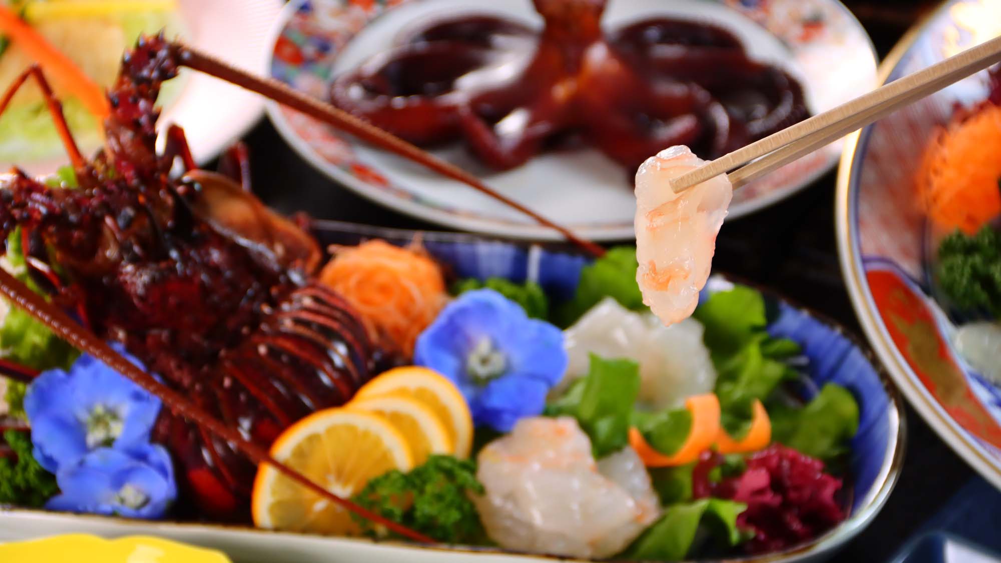 【お食事一例】海人会席　伊勢海老姿造り
