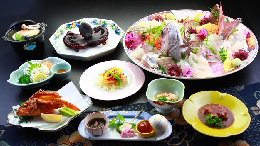 【元祖タコステーキと天草海鮮会席】多幸※お料理の一例。季節等により内容は変わります。