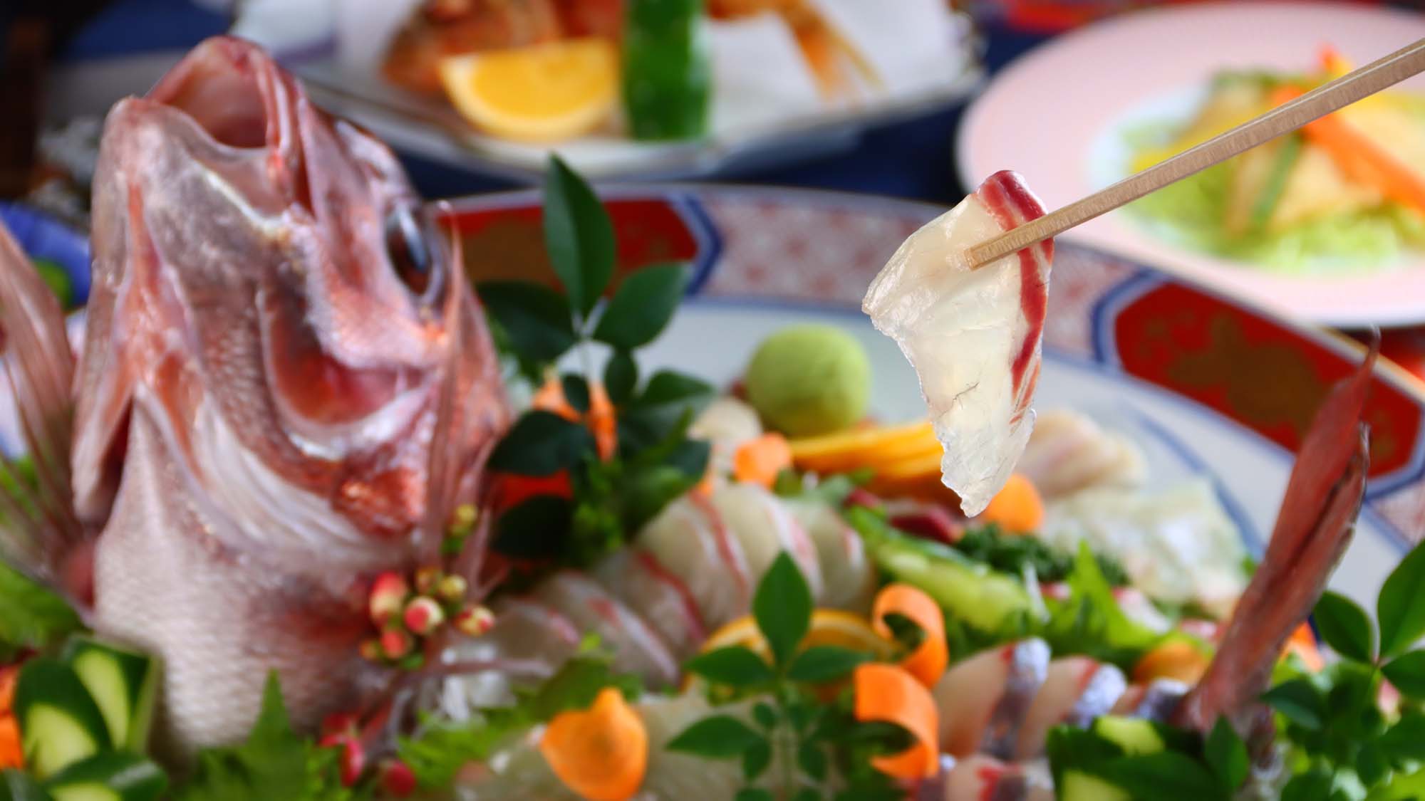 【お食事一例】お造り（4名以上は姿盛り）