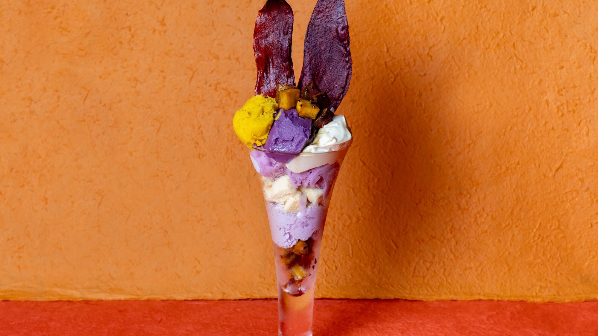 島豆腐と紅芋のパフェ