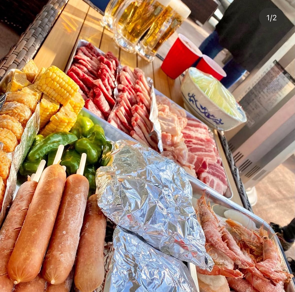 BBQ食材付きコースプラン【White　Coral】