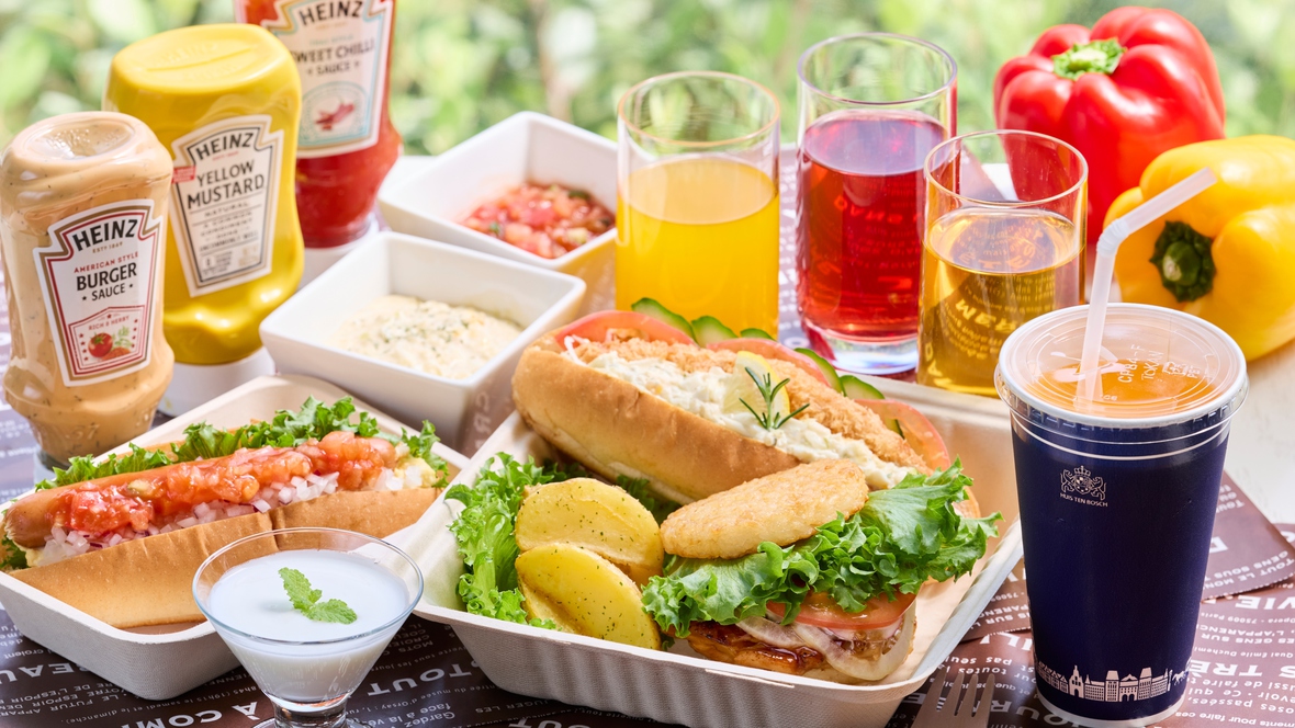 【ご朝食】地産特有のサンドやバーガーなどをお楽しみください。