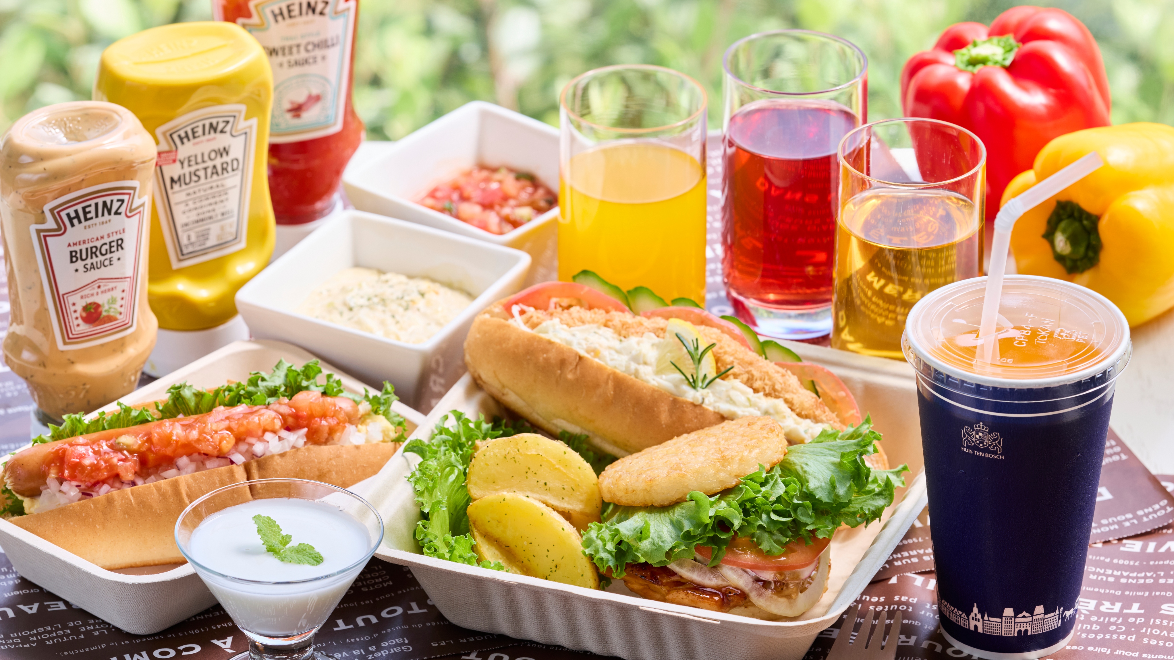 【ご朝食】地産特有のサンドやバーガーなどをお楽しみください。