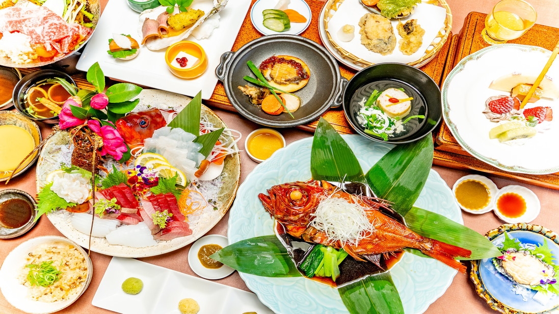 ＜当館人気No.1＞【相模湾×駿河湾の幸】伊豆の旬食材を厳選した「美食和会席料理」＜朝／夕食付き＞