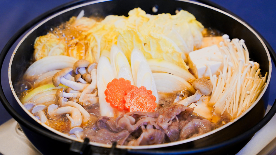 【2食付】《至福の味わい》広島ブランド牛「峠下牛」すき焼きと旬のお刺身を堪能♪
