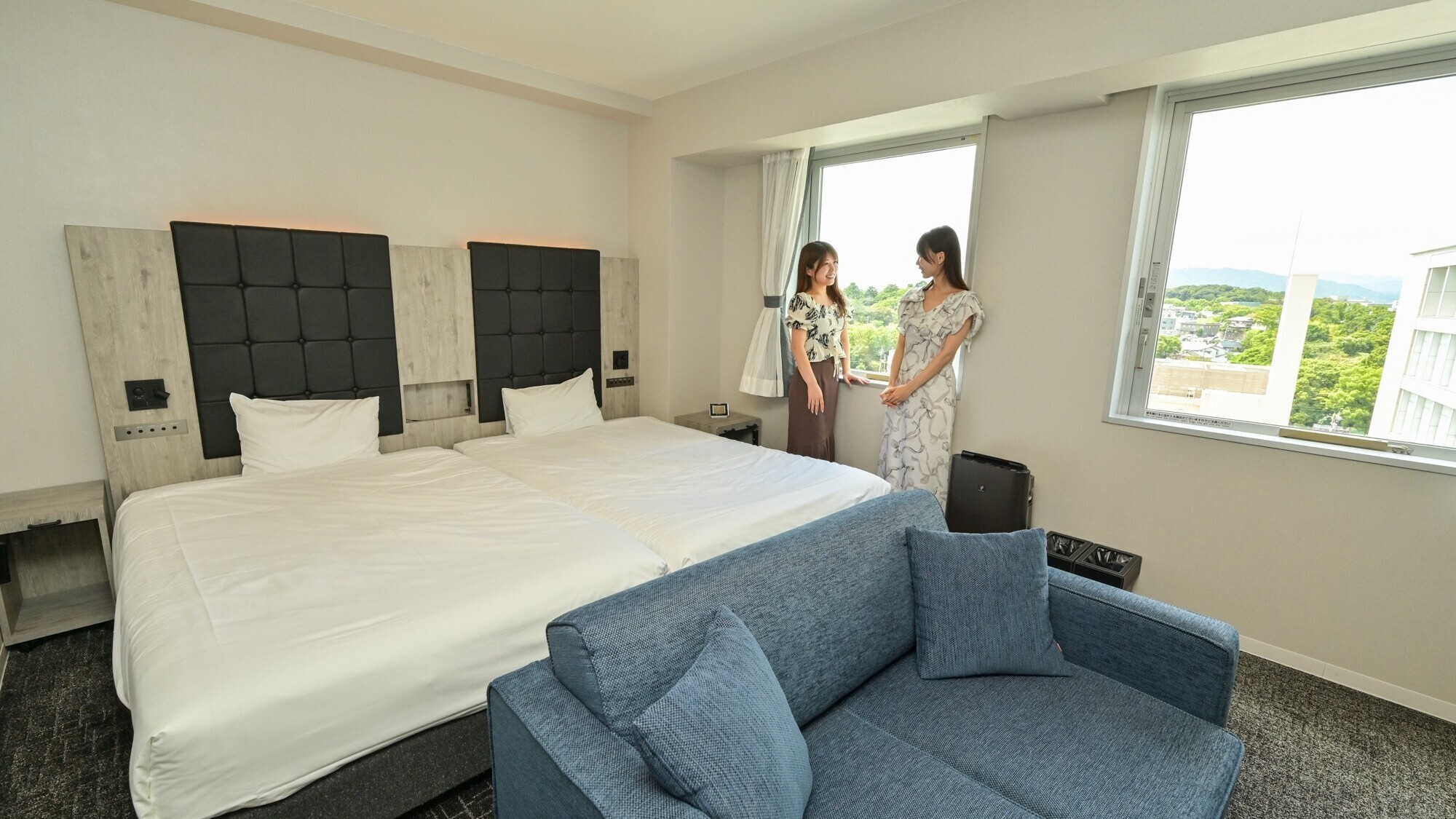 【リビングツインルーム】ソファーはソファーベットとしてもご利用いただけます。