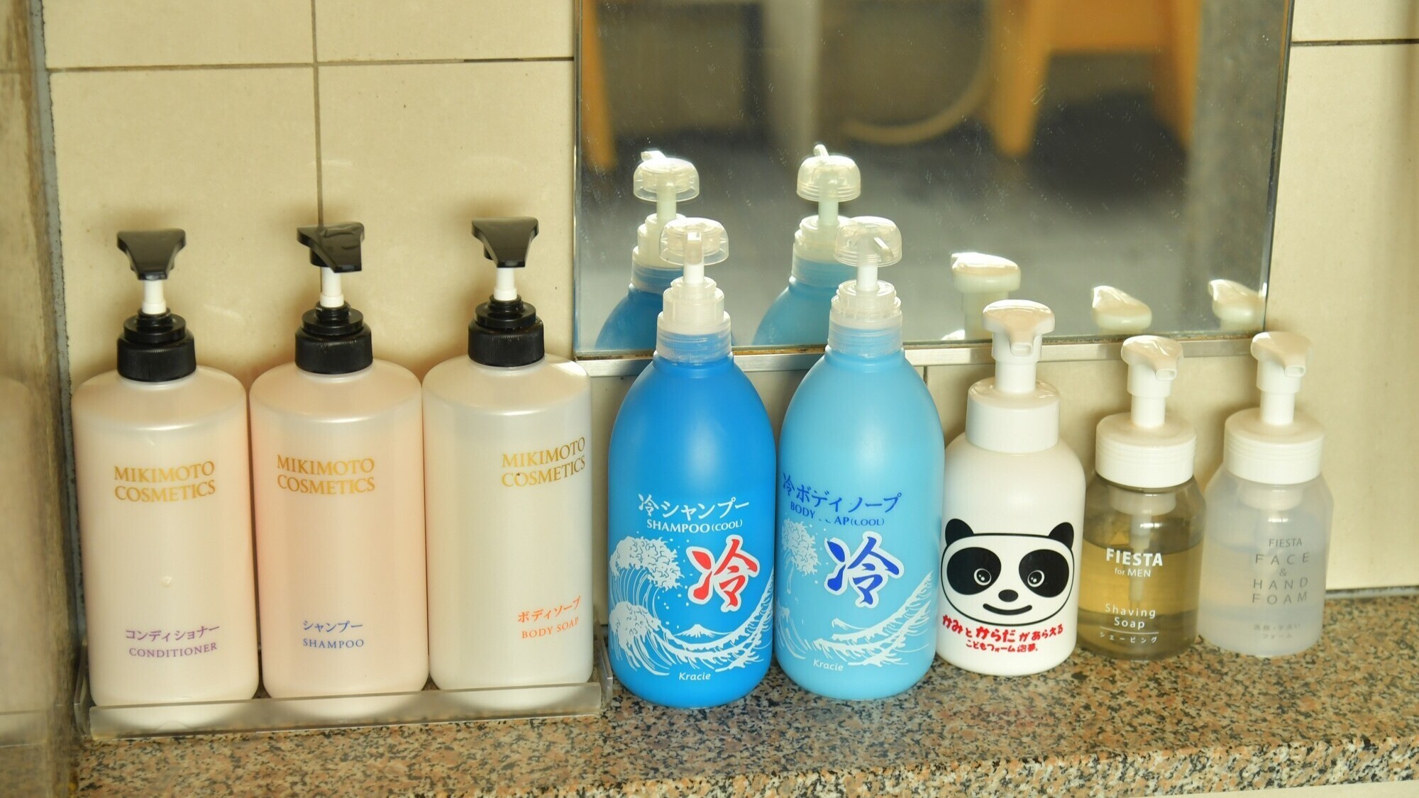 【男性・女性大浴場】ミキモトのシャンプー・リンス・ボディーソープを取り揃えております。