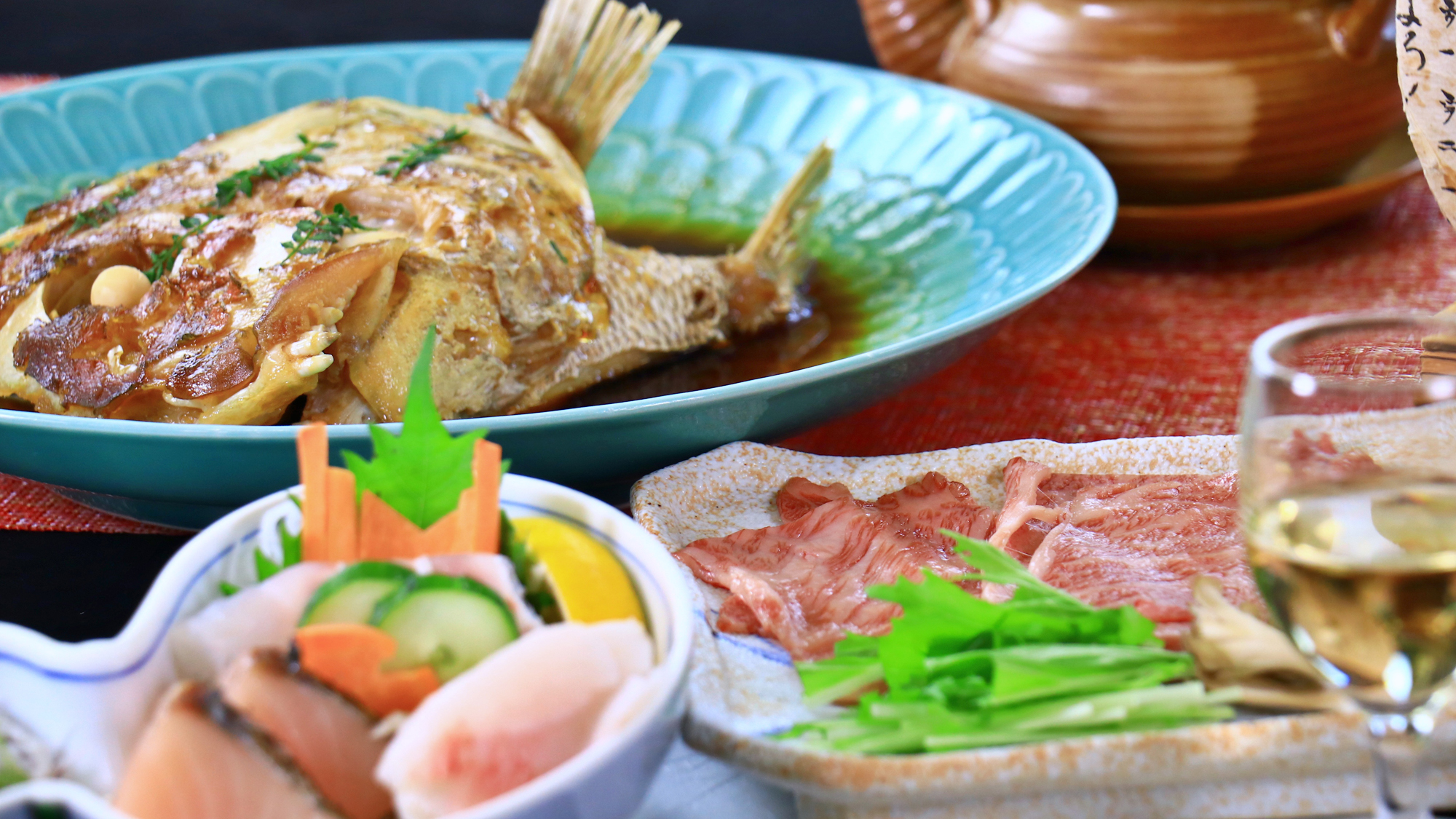 【食事（夕食）】海の幸山の幸 