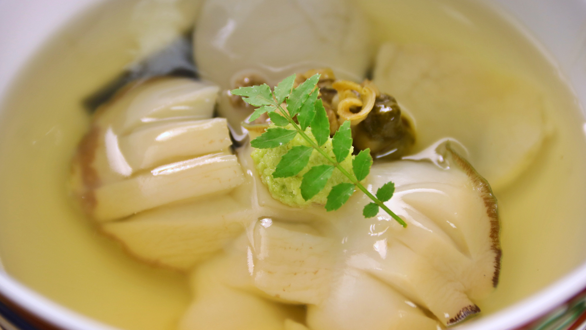 【春料理】天然虎魚プラン_あわび（翡翠の瞳）の吉野仕立て