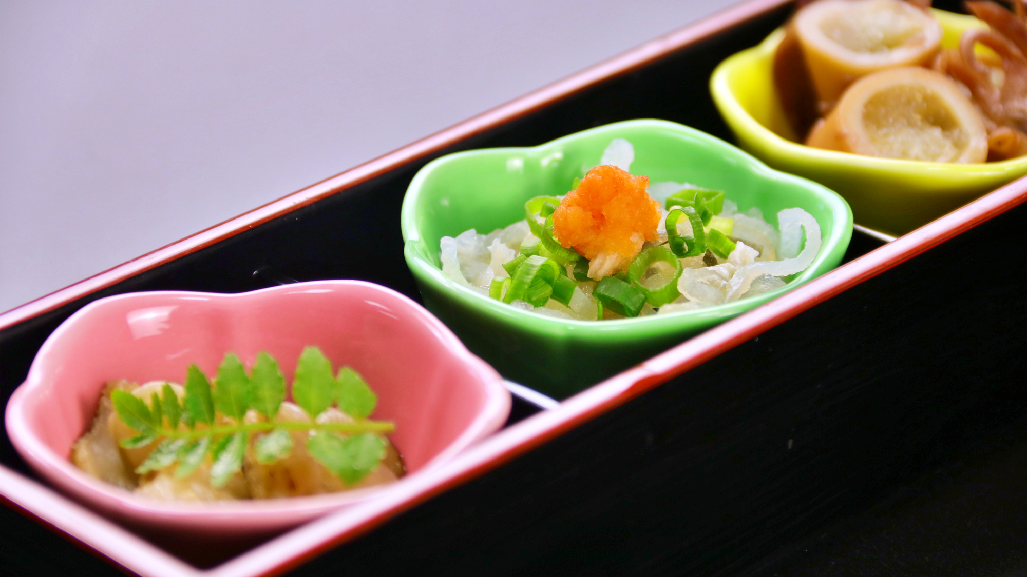 【春料理】天然鯛プラン_先附三種盛