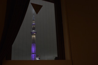 個室Wルームからのスカイツリー