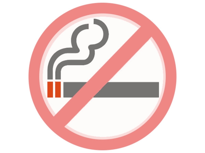 建物内は禁煙です。喫煙が発覚しますと罰則金が発生します。