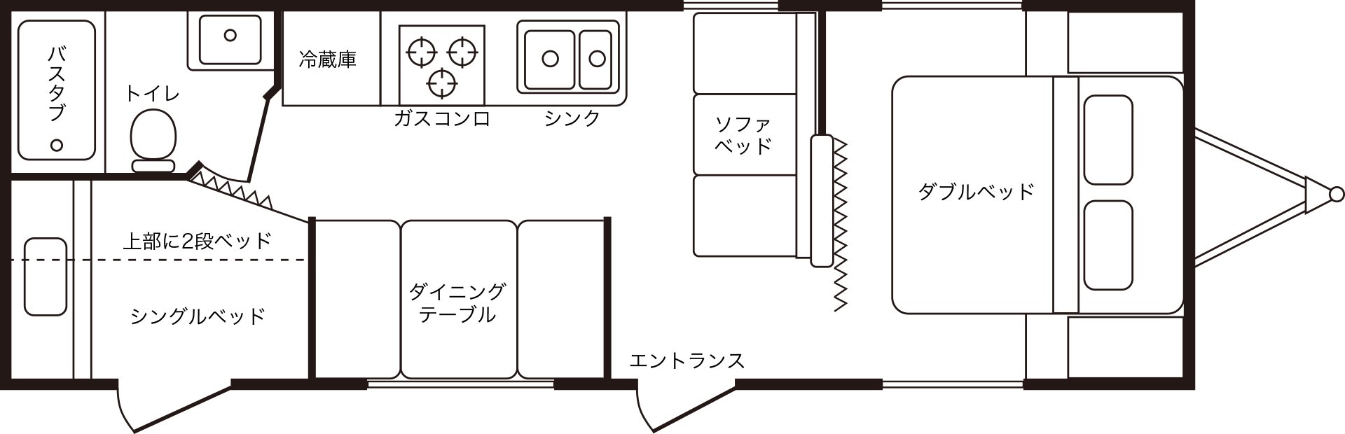 トレーラーハウス 間取り