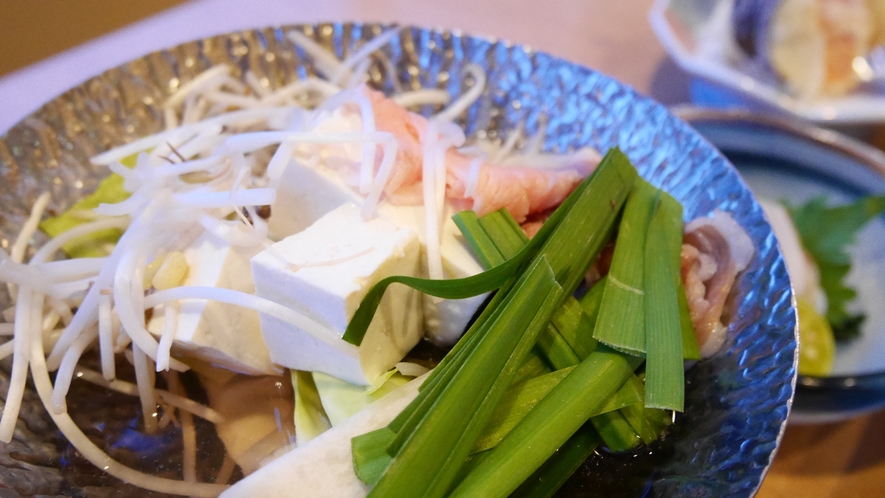 *【お料理】夕食一例。湯豆腐はヘルシーで年中人気もの♪