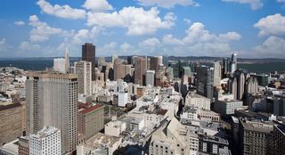 ホテルから眺めるサンフランシスコの景色