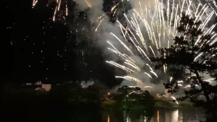 客室からの花火大会鑑賞