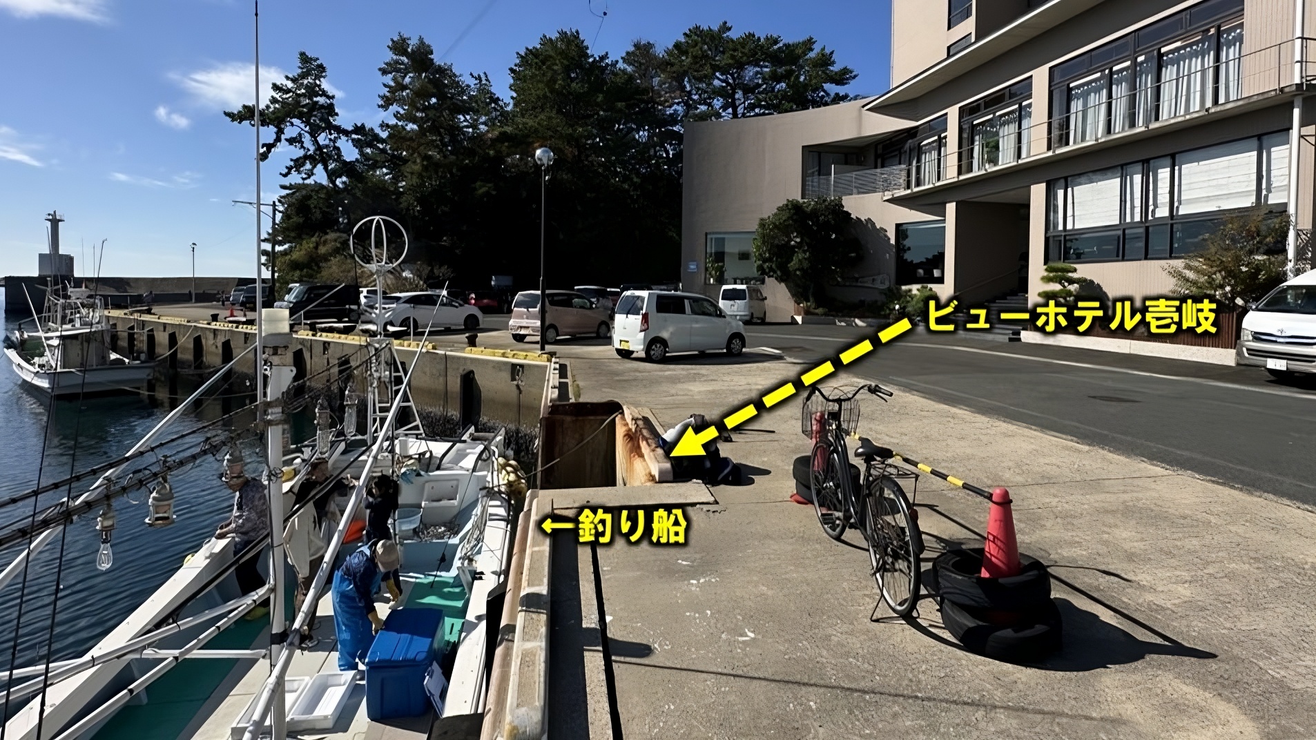 【船釣りプラン】宿のすぐ前から乗船するから、とっても便利！