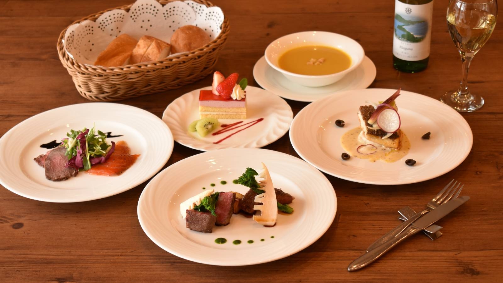 【二食付×フレンチフルコース】＜夕食付の人気No，1プラン＞厳選食材をシェフが仕上げる創作フレンチ
