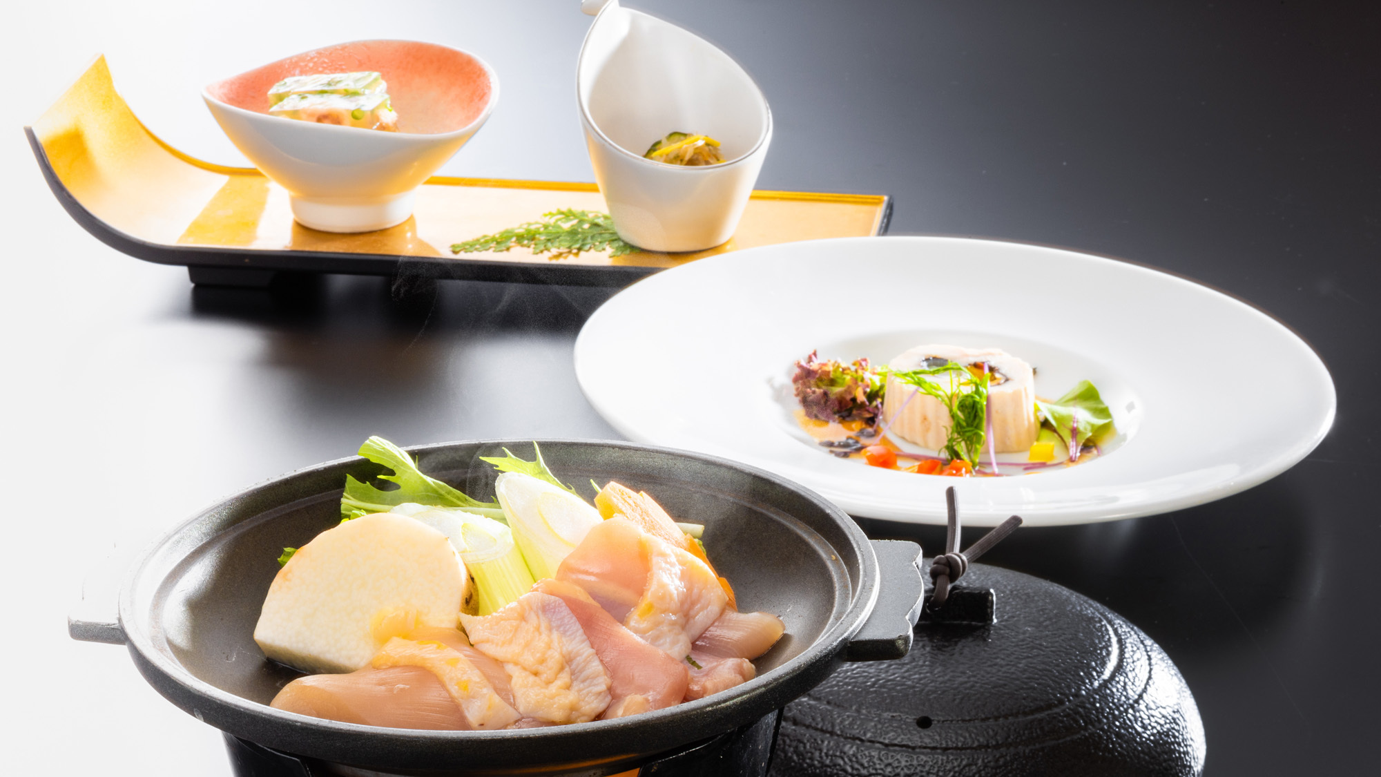 ’25長州鶏の陶板焼など