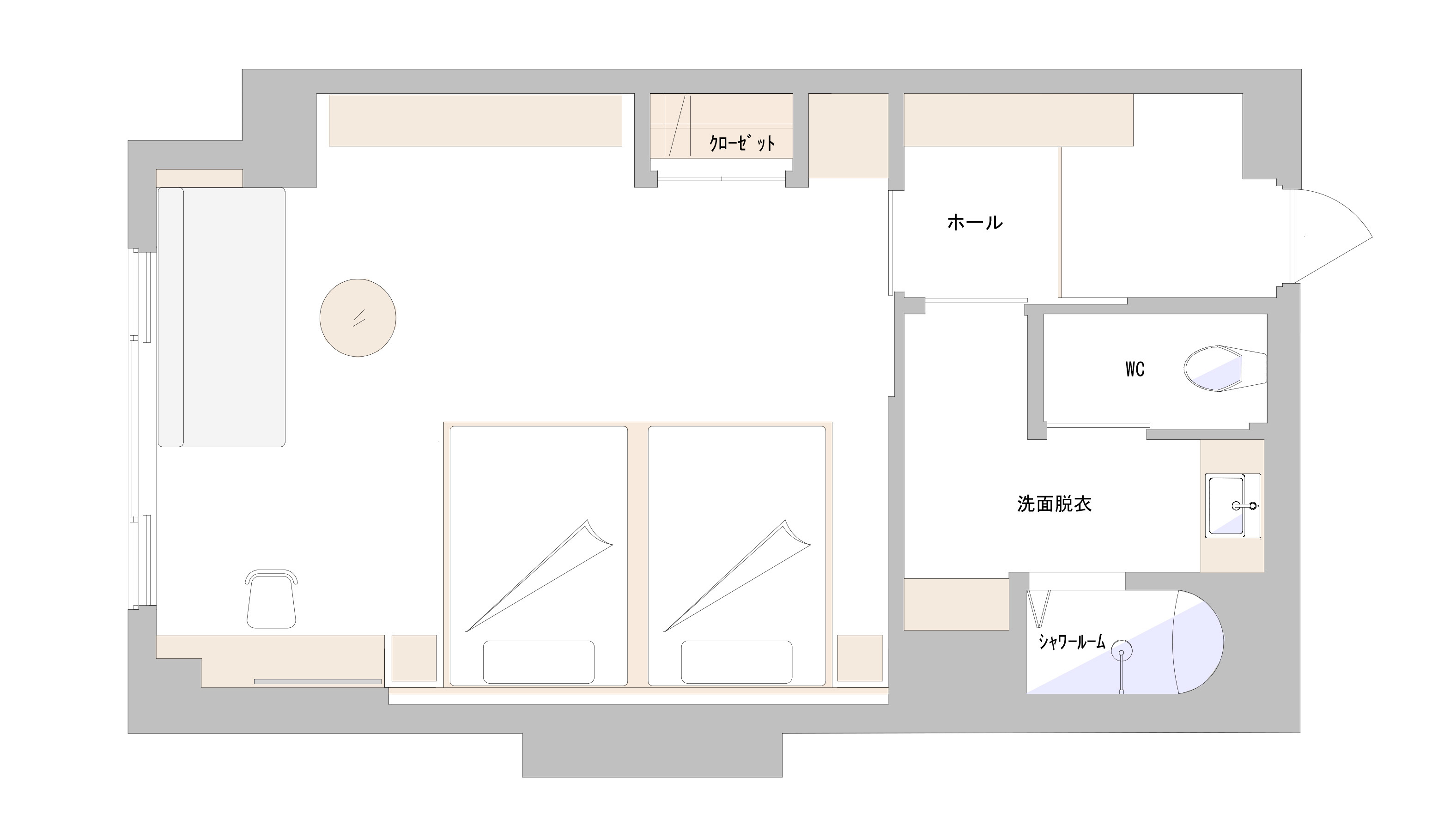 花尾館「新客室４１０」洋室タイプ