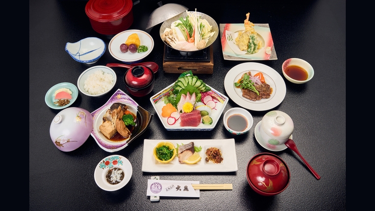 NEW【潮騒】タラサで湯ったり1泊2食セレクトプラン〜鹿児島黒牛のステーキと磯会席料理〜