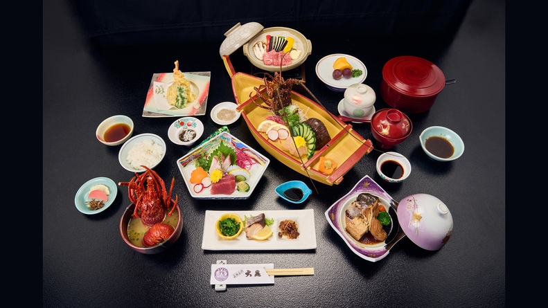 NEW【潮騒】デラックスプラン！伊勢海老＆鹿児島黒牛の陶板焼き〜ダグリ岬まで車で約4分〜