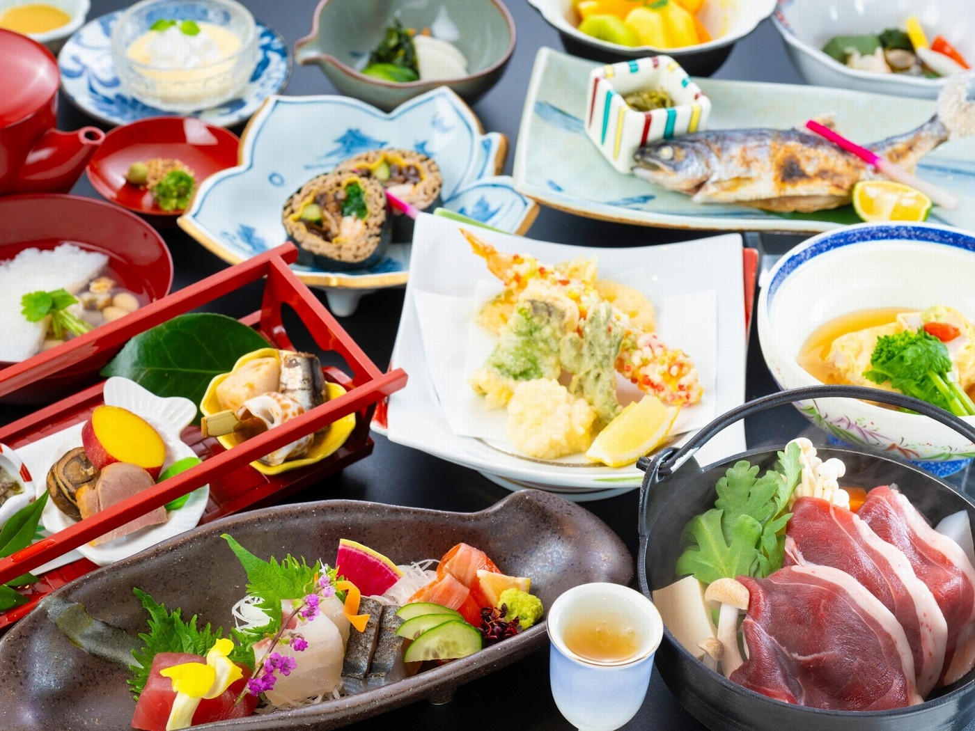 【冬季限定】四季会席と冬の味覚「ボタンの小鍋」を少しだけ