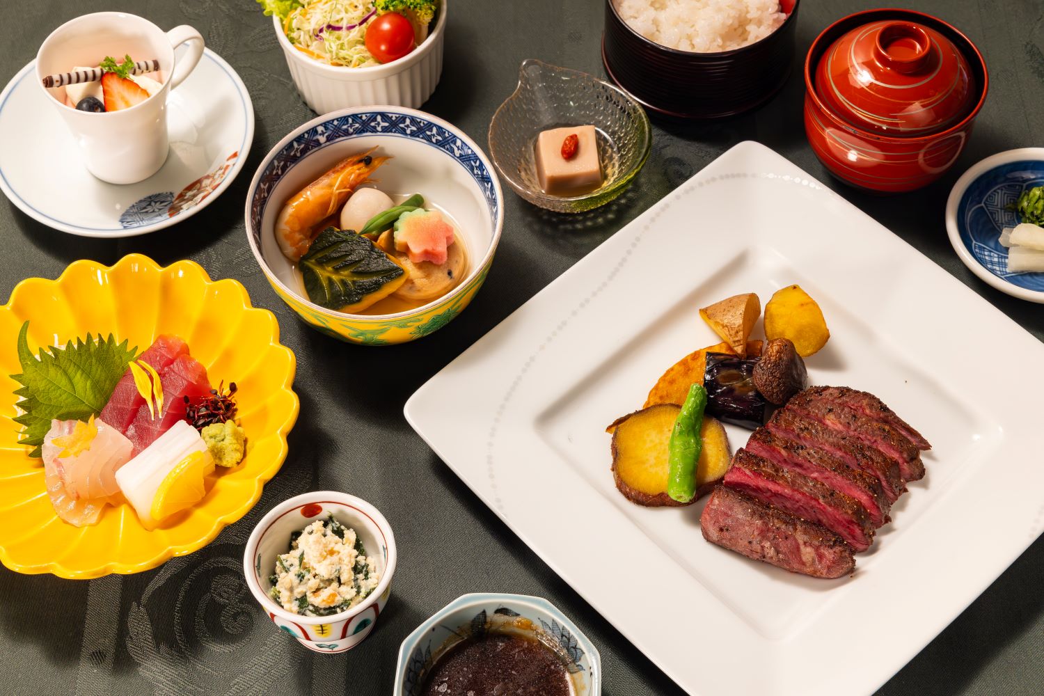 お夕食国産牛ステーキ御膳