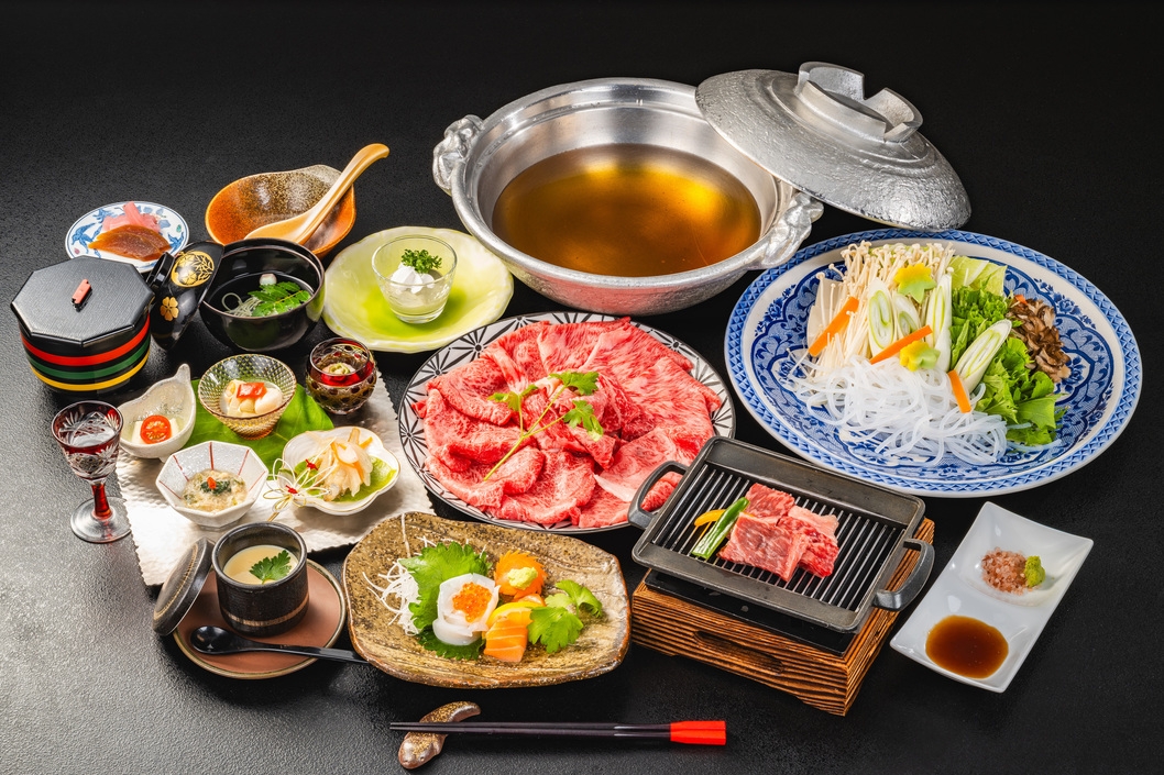 【個室食】◆岡山ブランド和牛◆贅沢お肉料理・千屋牛ステーキ＆なぎビーフしゃぶしゃぶ