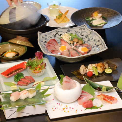 天然鰤の三種【鰤しゃぶ・鰤刺し・鰤たたき】と創作懐石（11/20〜12/22）