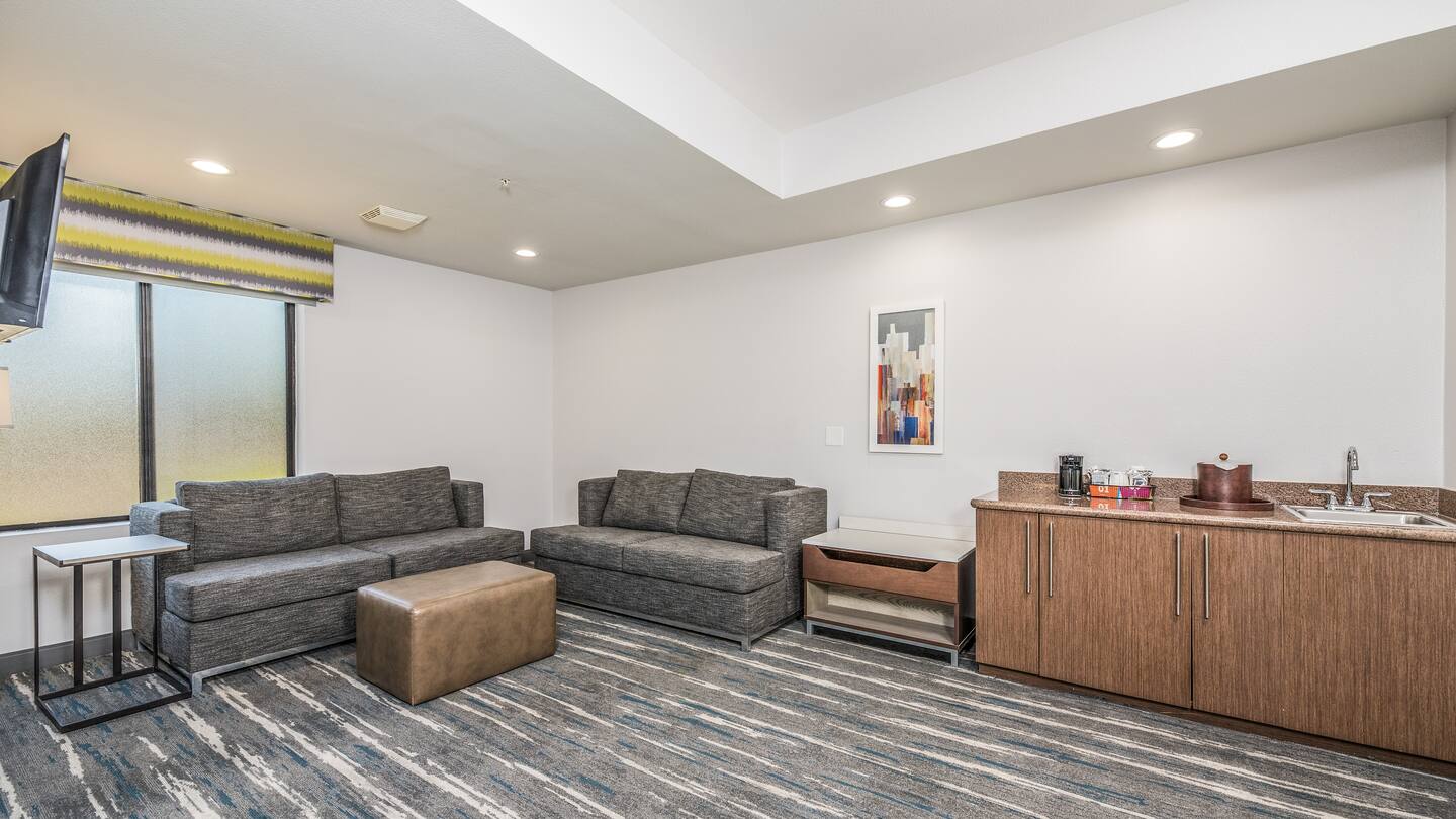 【アクセシビリティ対応　スイート】キングベッド2台、ソファベッド付