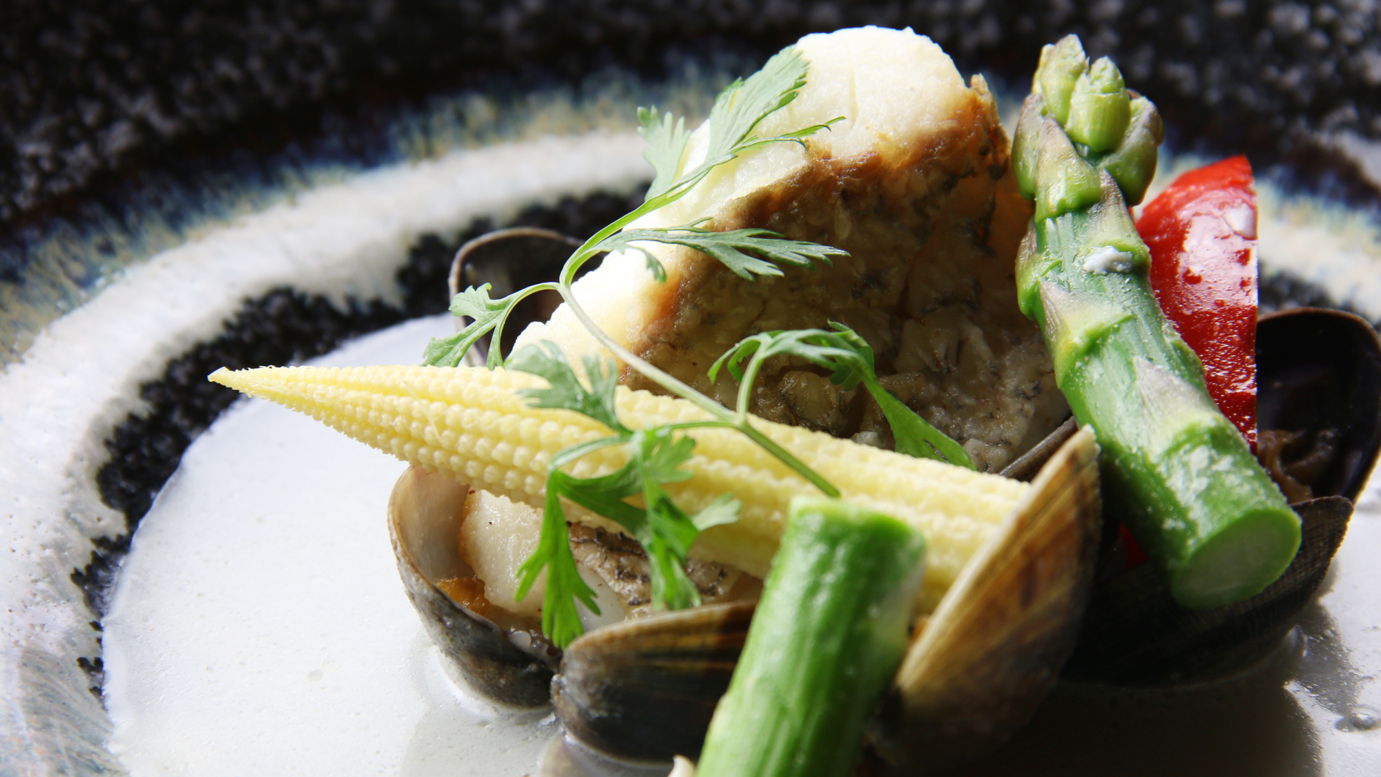 #期間限定-一番食材 春　春の一番食材をちどり荘が仕上げます！桜鯛とあさりのアクアパッツァ