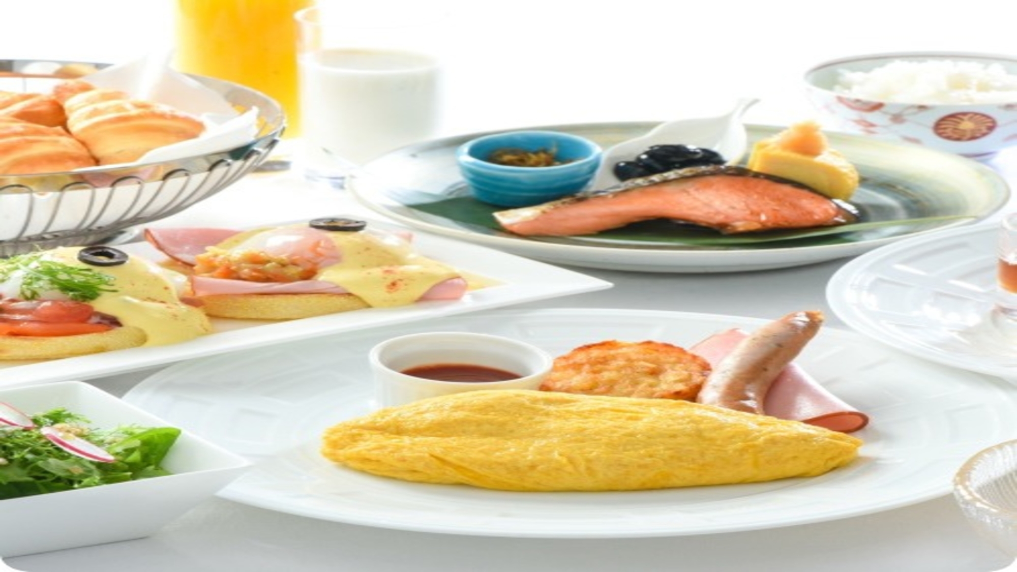 【シェフズライブキッチン】朝食の一例です。“出来立て・楽しい・おいしい”ライブ感♪