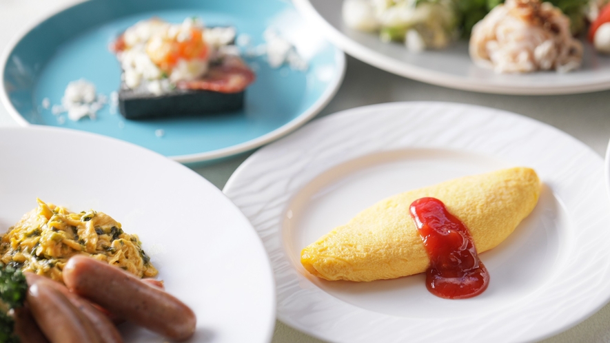 【シェフズライブキッチン】朝食の一例です。“出来立て・楽しい・おいしい”ライブ感♪