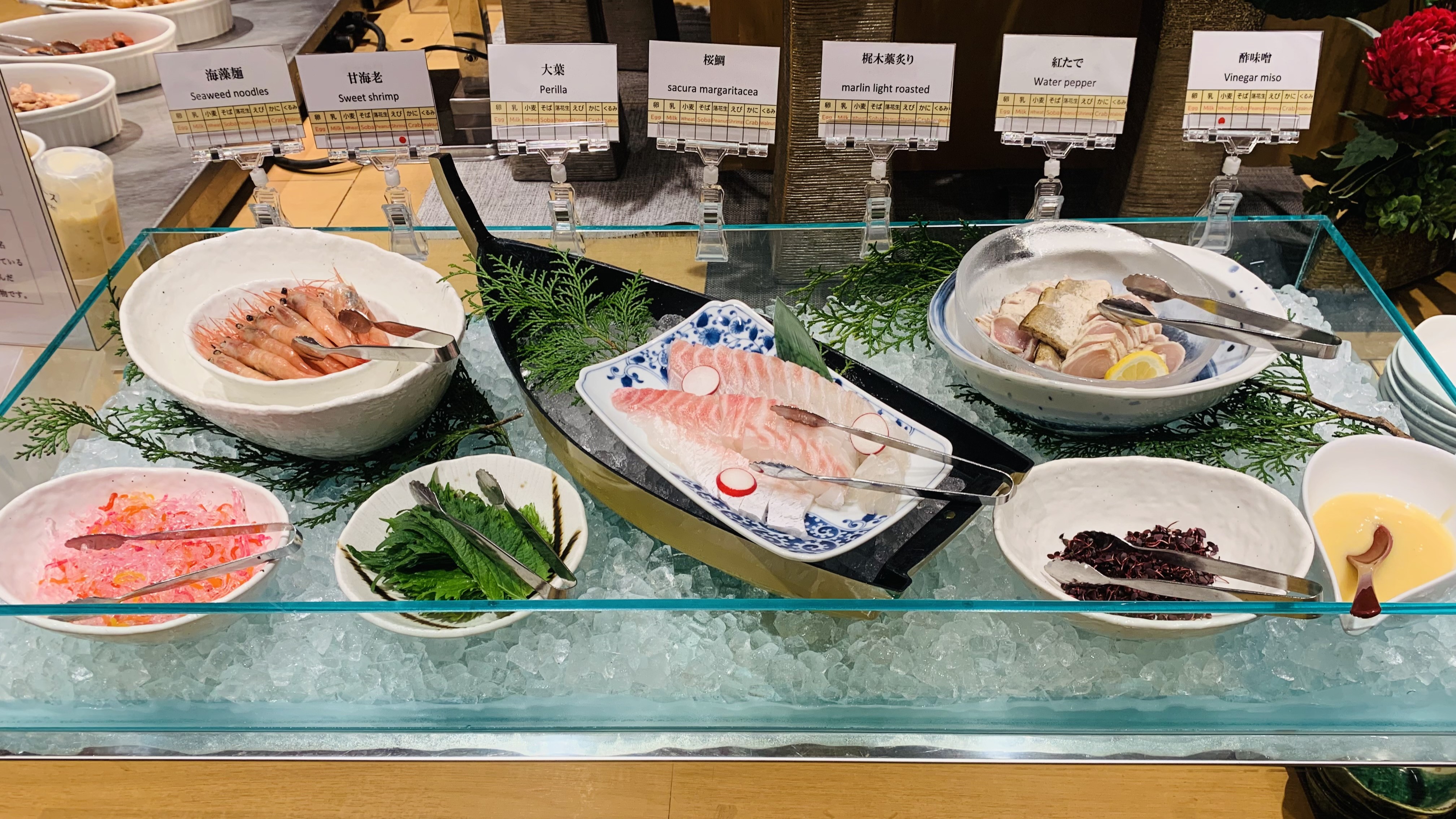 ■夕食　お刺身一例　季節と仕入れにより内容は変わります。