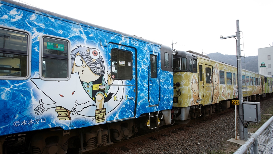 ■鬼太郎列車　JR境線を彩るゲゲゲの鬼太郎のキャラクターたち　お気に入りを見つけてみては？