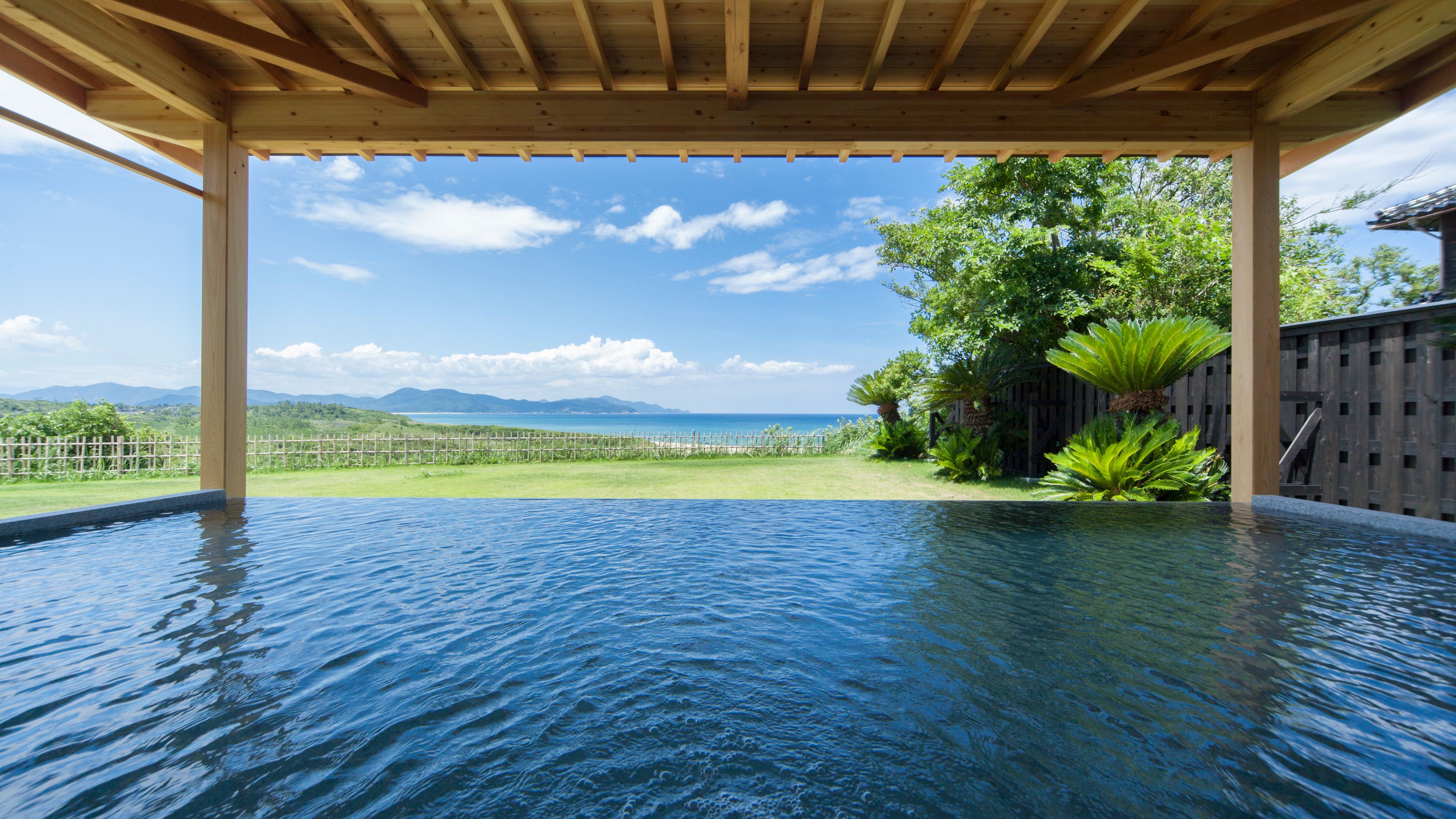 【大浴場】インフィニティ露天風呂　－夕日ヶ浦温泉－　男女入替制　