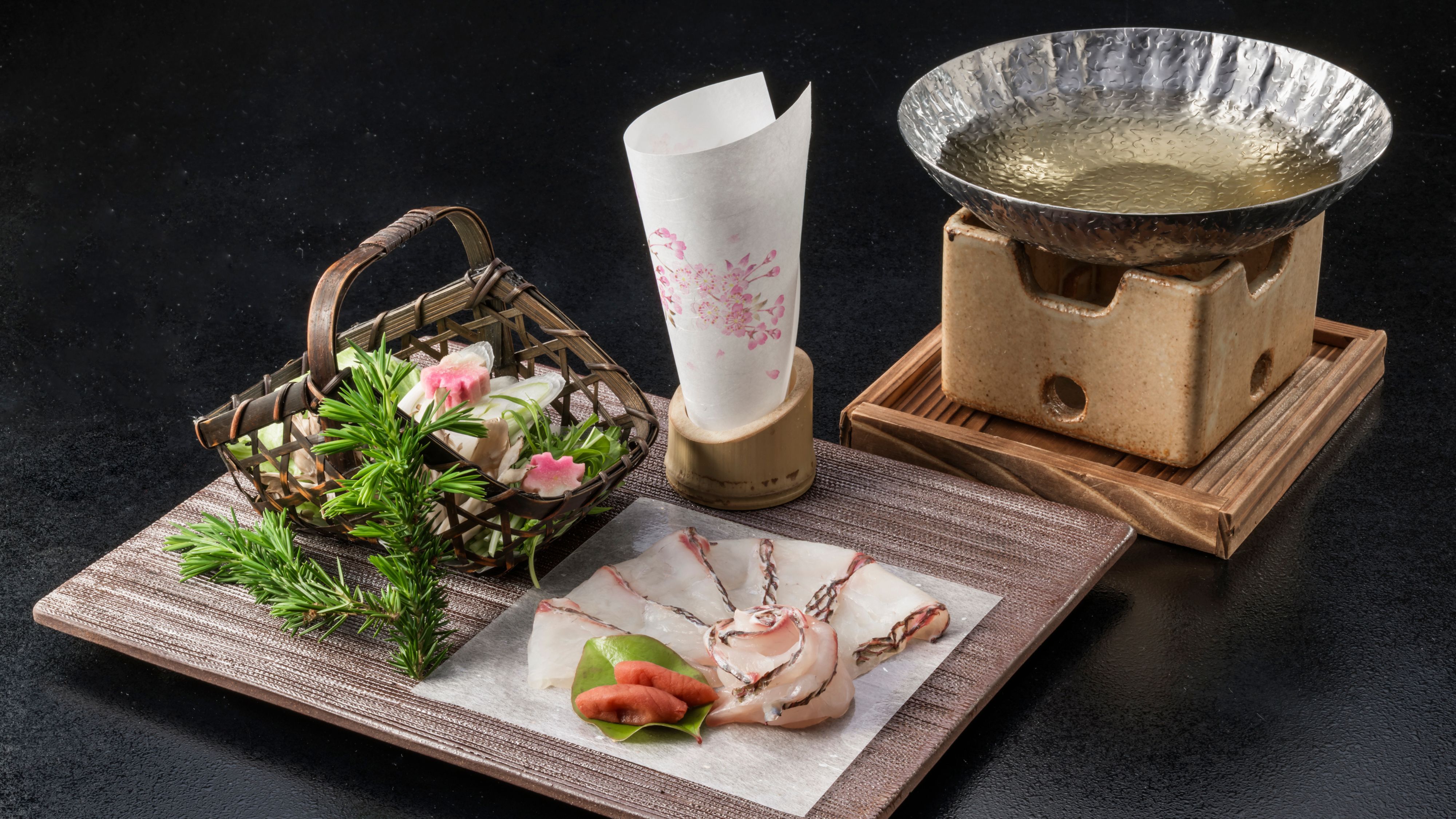 【夕食・春‐初夏】さっぱりいただく鯛しゃぶ　[一例]