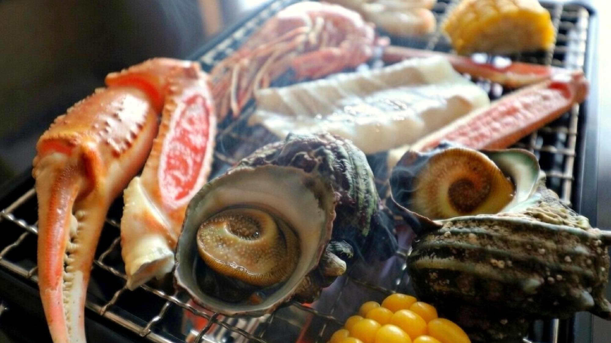 【海鮮焼コース】現役漁師が厳選した海鮮焼き × お造り盛り合わせ｜個室お食事処｜全室オーシャンビュー
