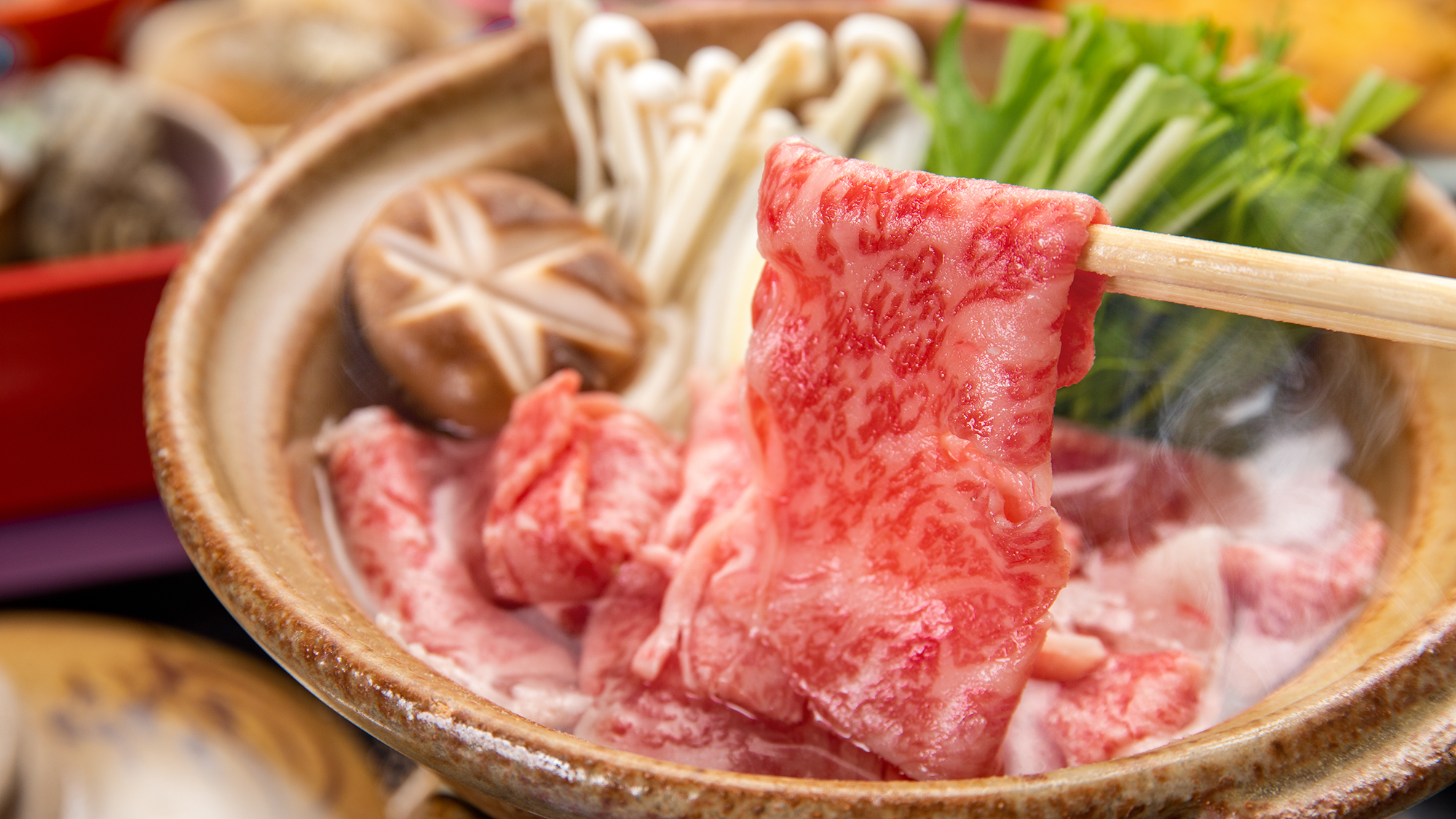 【ご夕食一例】上質な肉の旨味を味わう　すき焼き