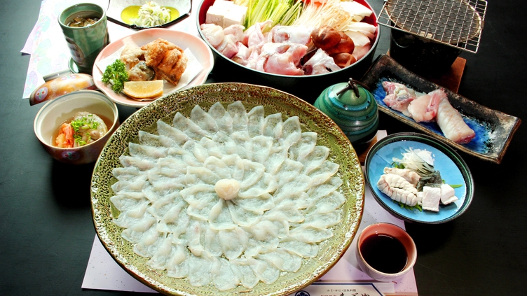 【舟盛り付ふぐコース】若狭の海の幸とふぐを食べて大満足★ ※現金特価