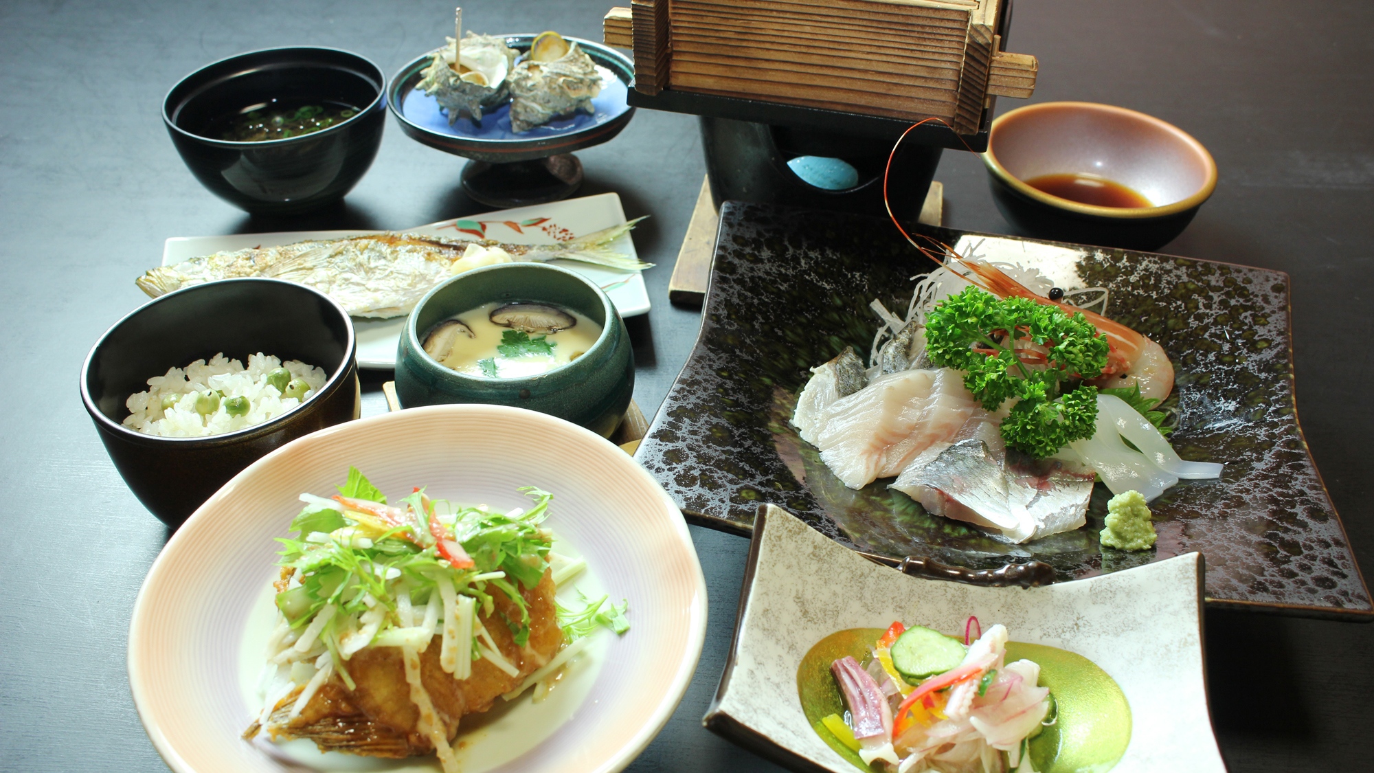 会席で新鮮な味のおもてなし