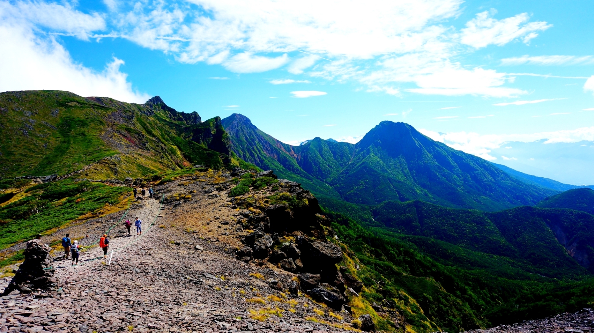 ★八ヶ岳連峰・硫黄岳から赤岳に向かう登山道