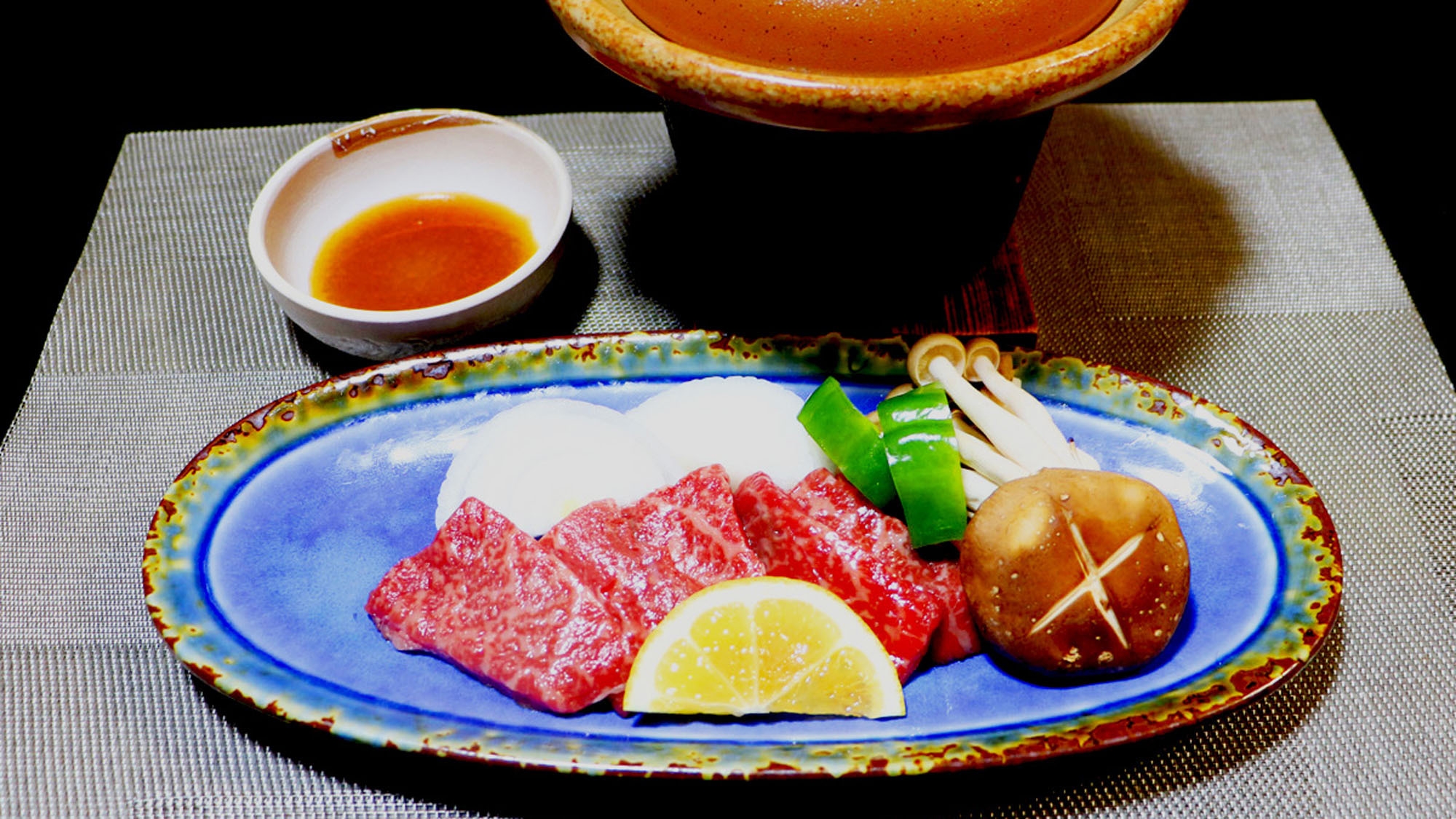 【天然魚・国産牛の陶板焼き】新鮮魚介とお肉を堪能できる大満足プラン☆