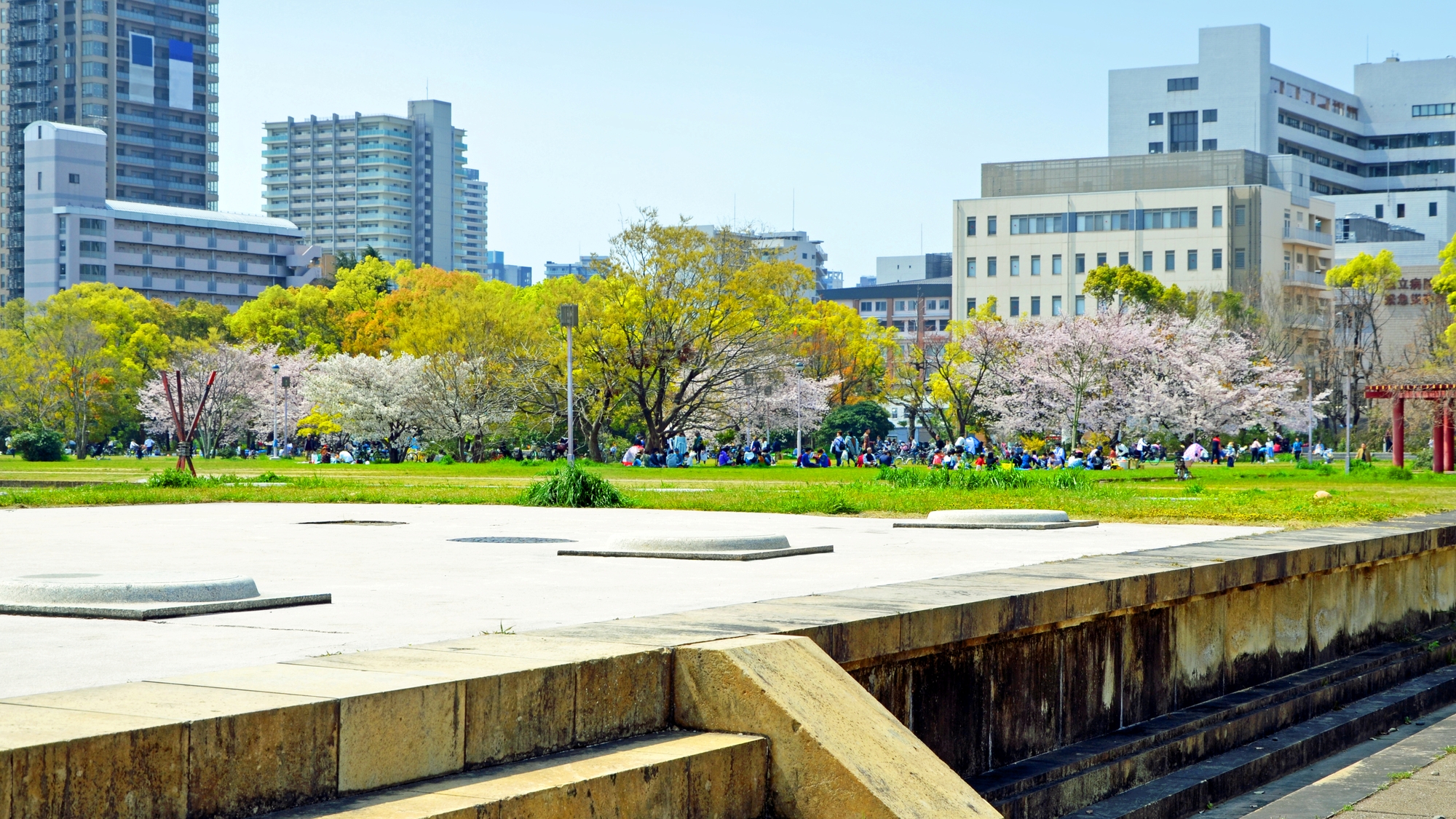 お散歩にも♪「難波宮跡公園」