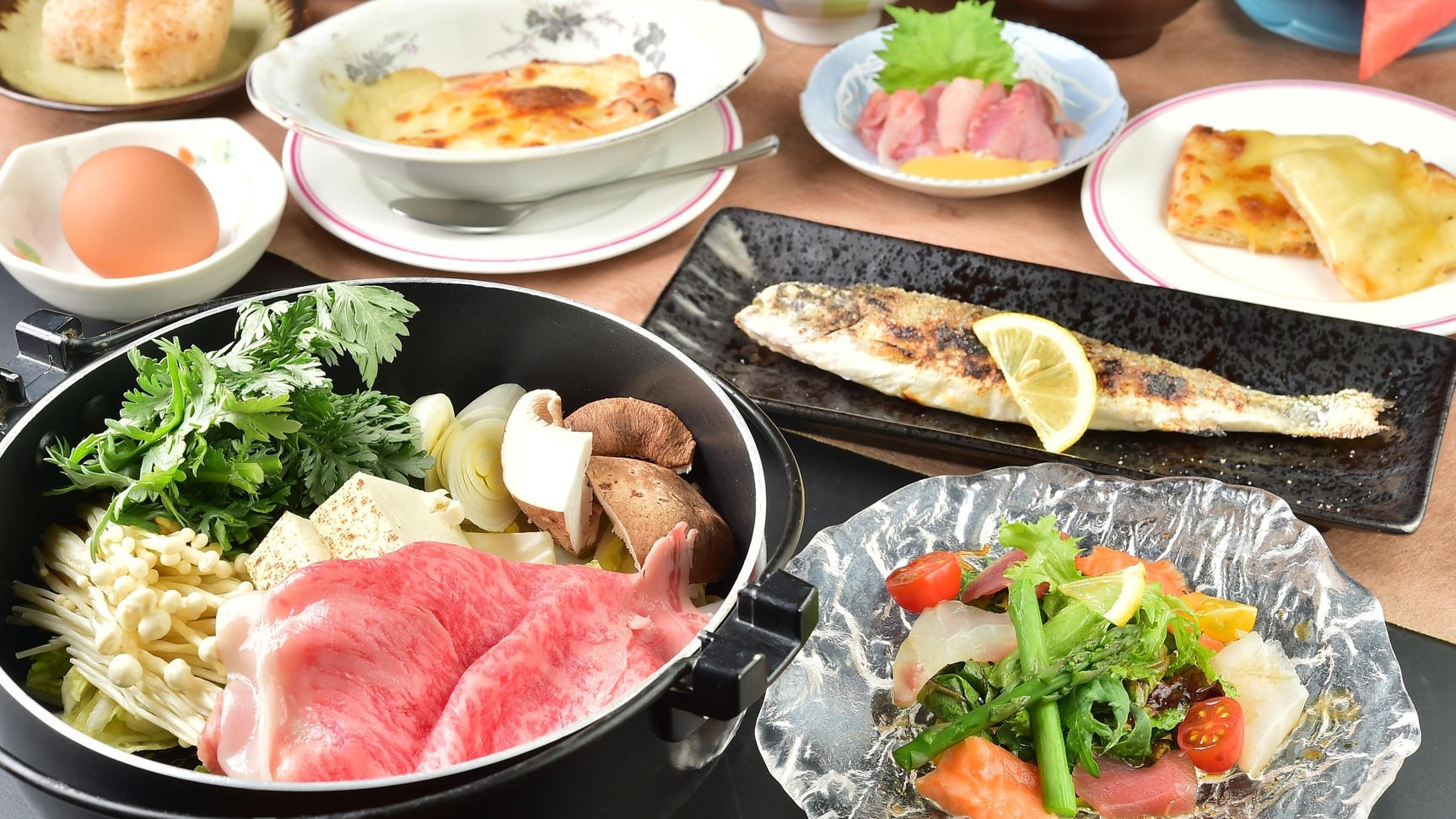 【グレードアップ】★信州プレミアム牛・すき焼きコース★〈1泊2食〉