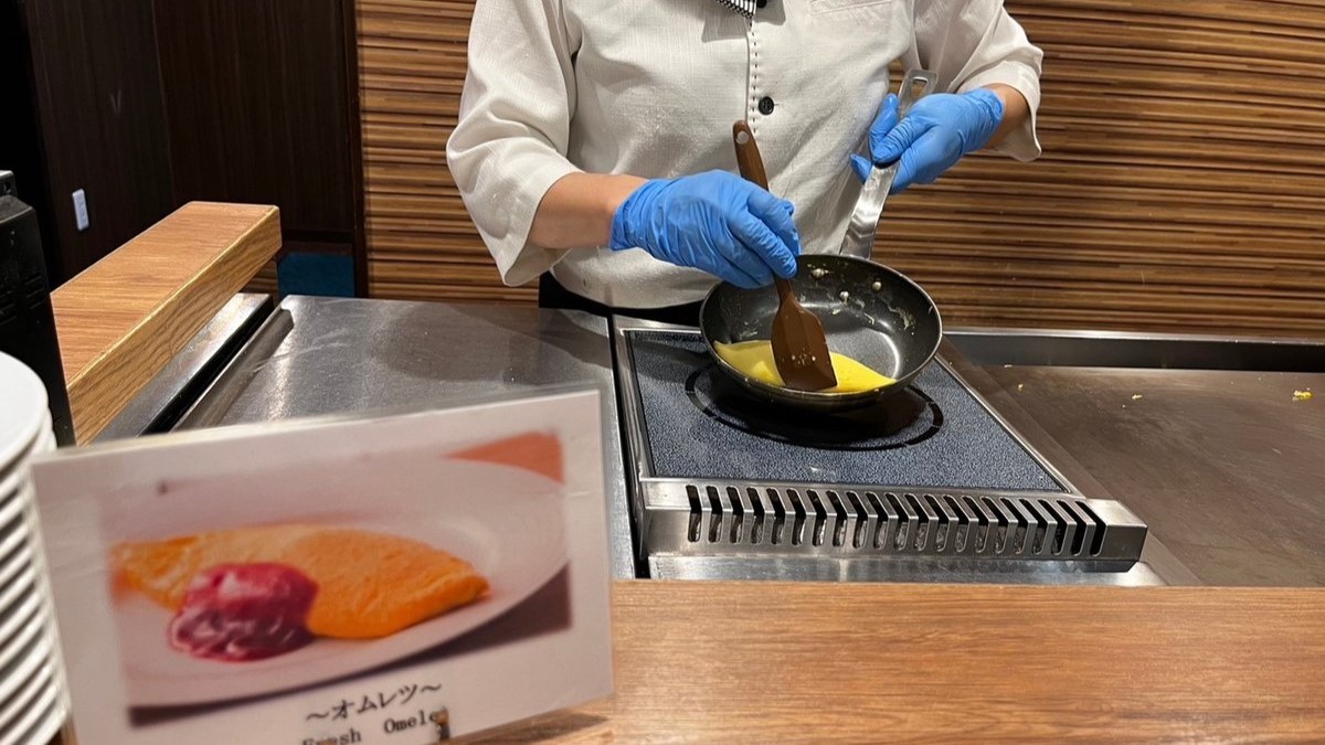 【ライブキッチン】手作りオムレツ