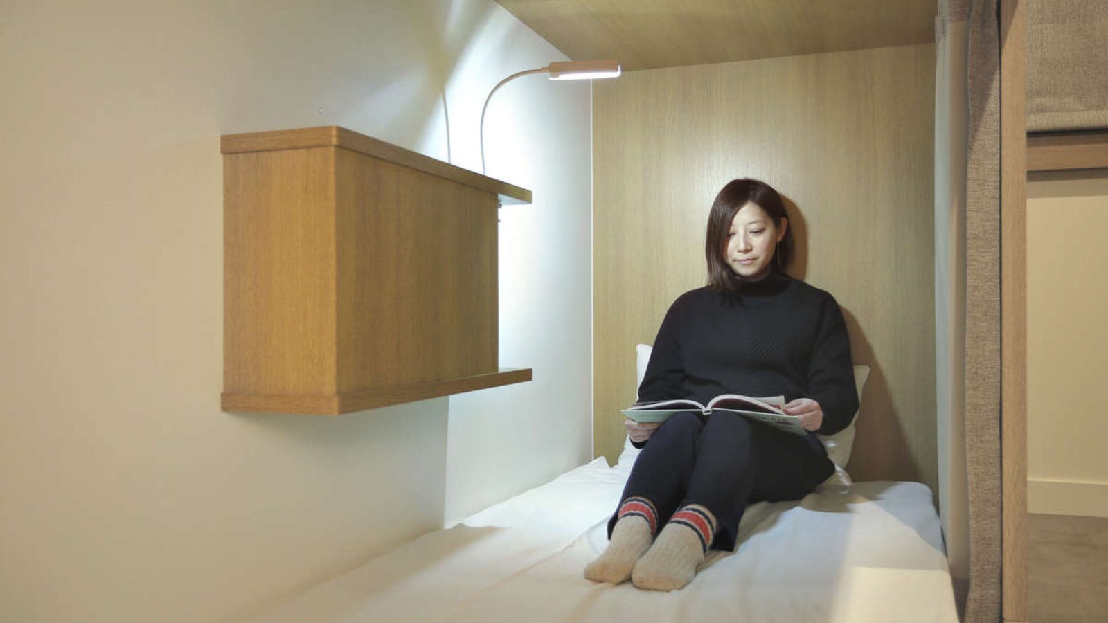 ドミトリールームは男女別に分かれ、女性お一人でもも安心してお泊まりいただけます。